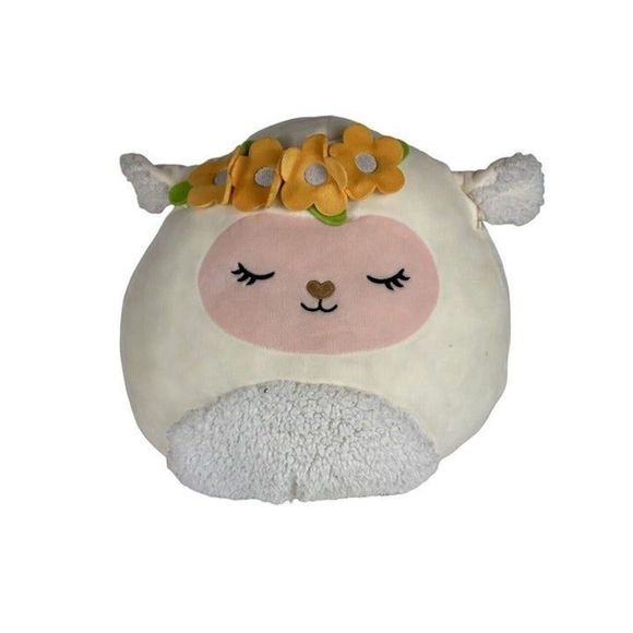 Squishmallow 12” Sophie the Lamb 2022 Easter Squad Flower Crown Plush - Picture 1 of 2